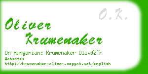 oliver krumenaker business card